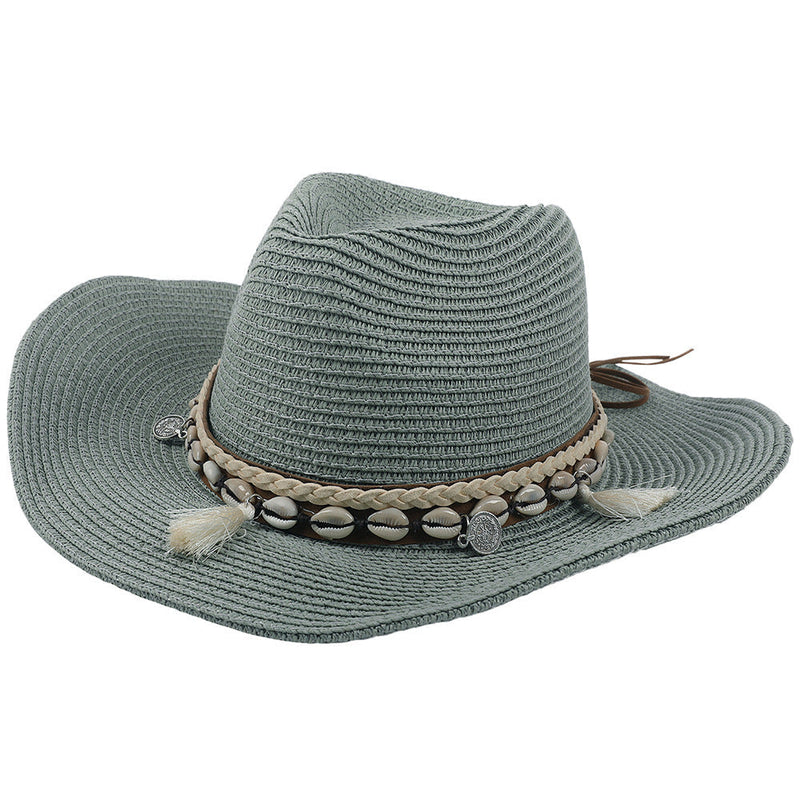 Light summer hat with shells and tassels – Jasmine