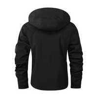 Men's waterproof outdoor jacket with hood & checkered lining – Jorrit