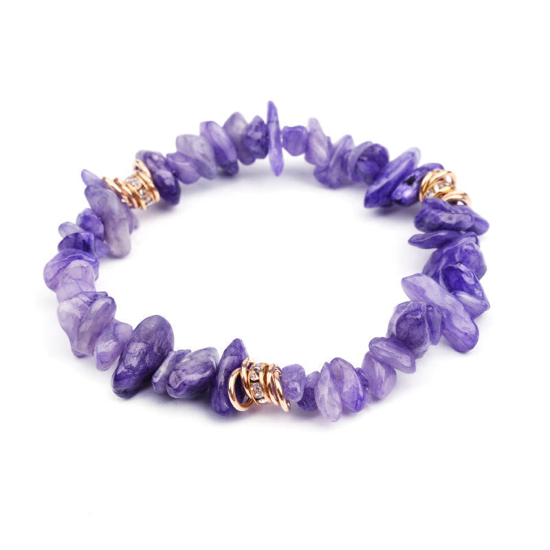 Stilvol armbånd af natursten og krystalperler - Celine