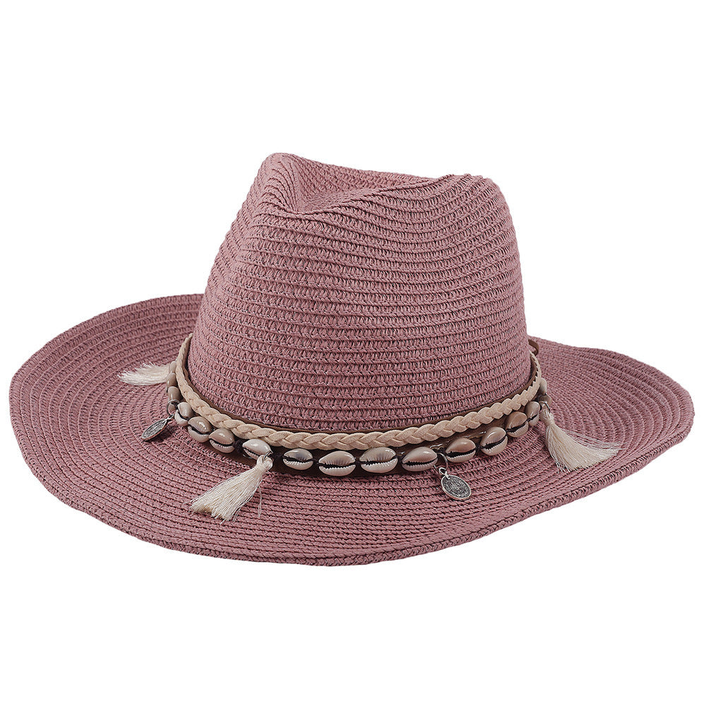 Light summer hat with shells and tassels – Jasmine