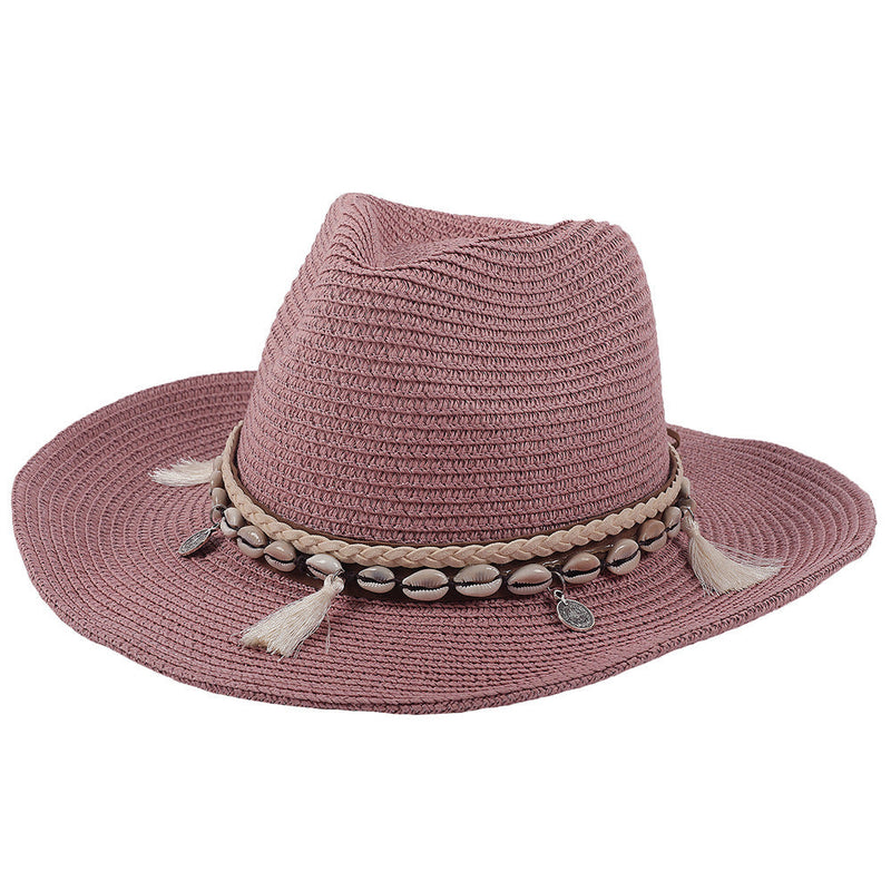 Light summer hat with shells and tassels – Jasmine