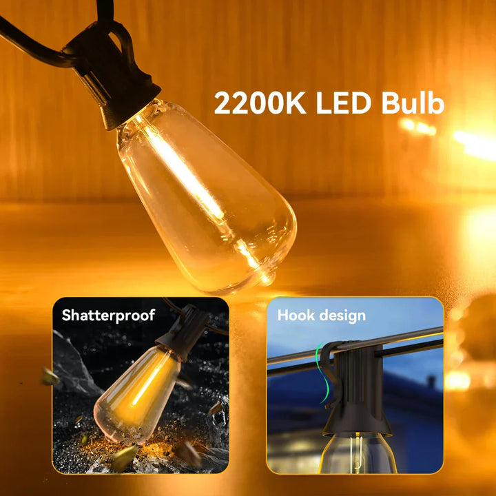 Waterproof LED String Lights - LumiGlow