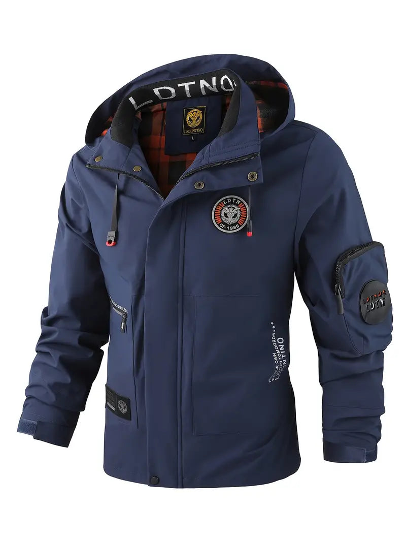 Chaqueta ligera para hombre para exteriores, cortaviento e impermeable con capucha – Torben