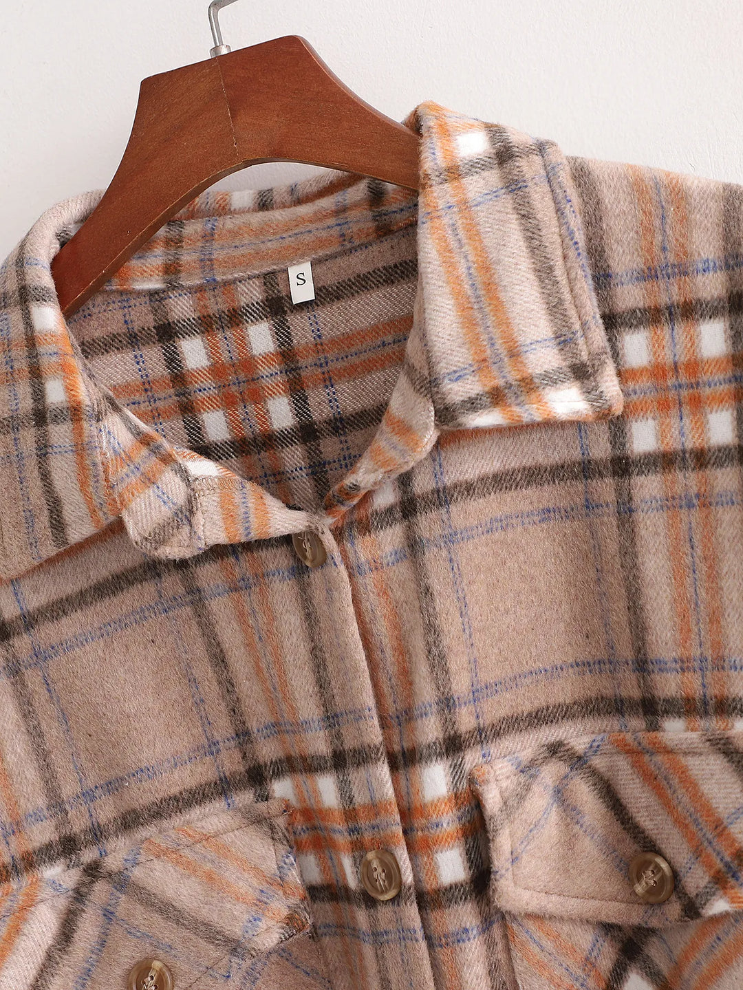Checked autumn dress with belt – Elodie