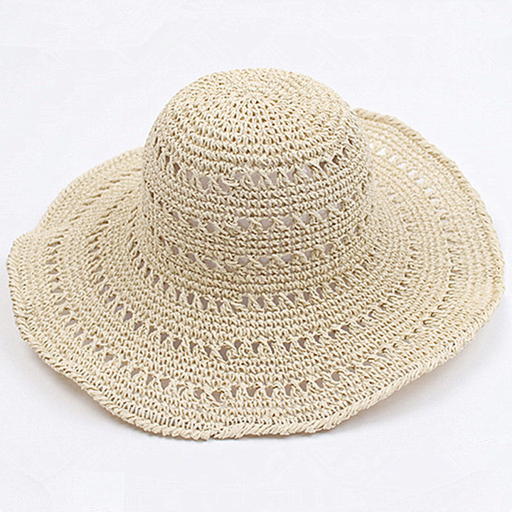 Leicht fallender Retro-Flacher Sommerhut – Emma