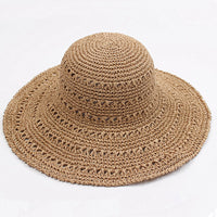 Leicht fallender Retro-Flacher Sommerhut – Emma