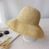 Leicht fallender Retro-Flacher Sommerhut – Emma