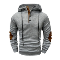 Men's Outdoor Hoodie with Comfort Stretch & Button Placket – Mads