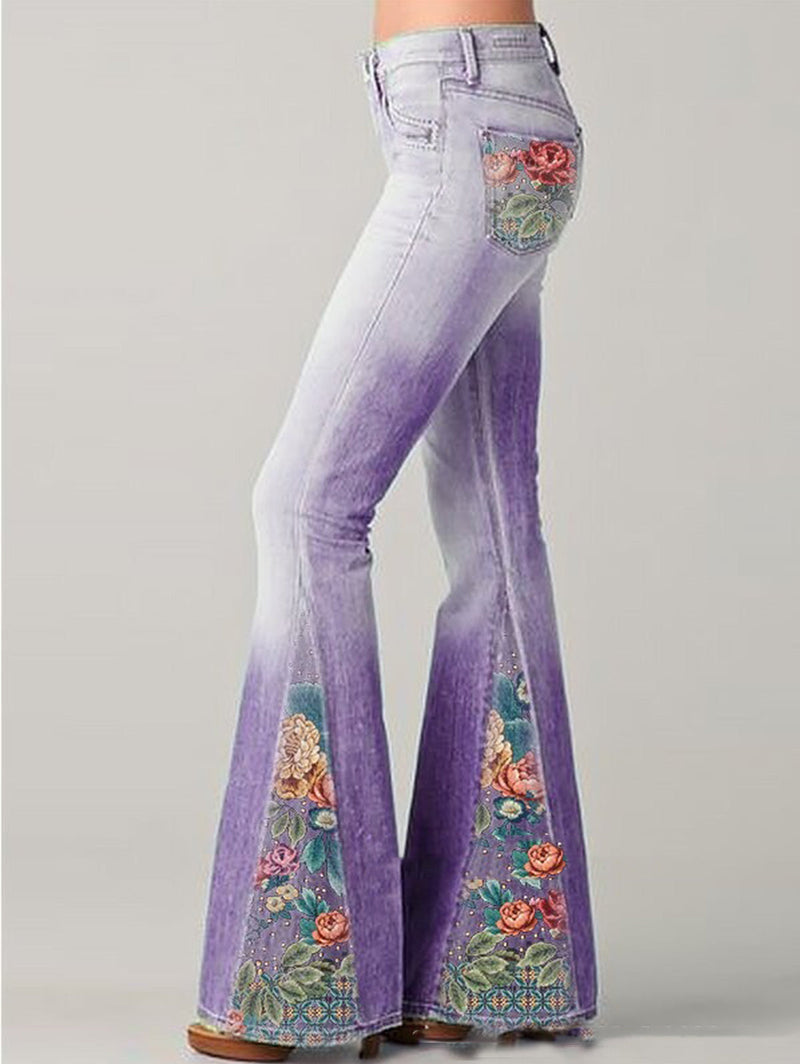 Trendy Flared Women's Jeans - Luna