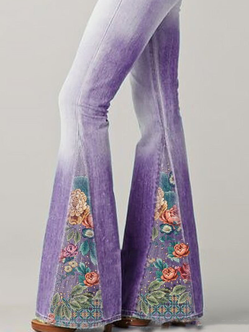 Trendy Flared Women's Jeans - Luna
