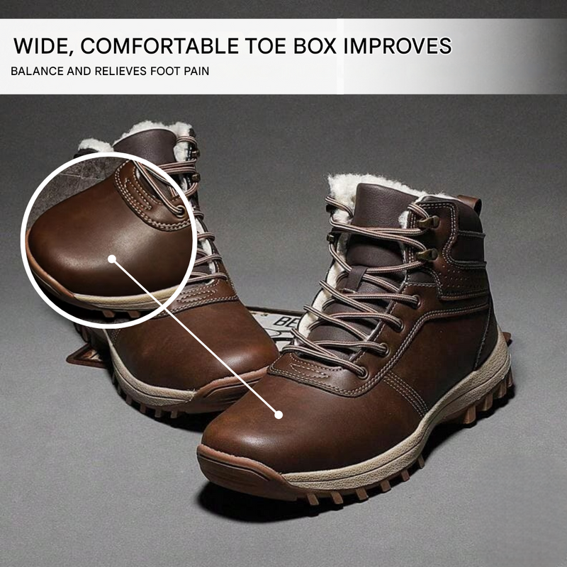 Autumn-Winter Boots with Cold Protection and Autumn Leaf Design – Leonardo