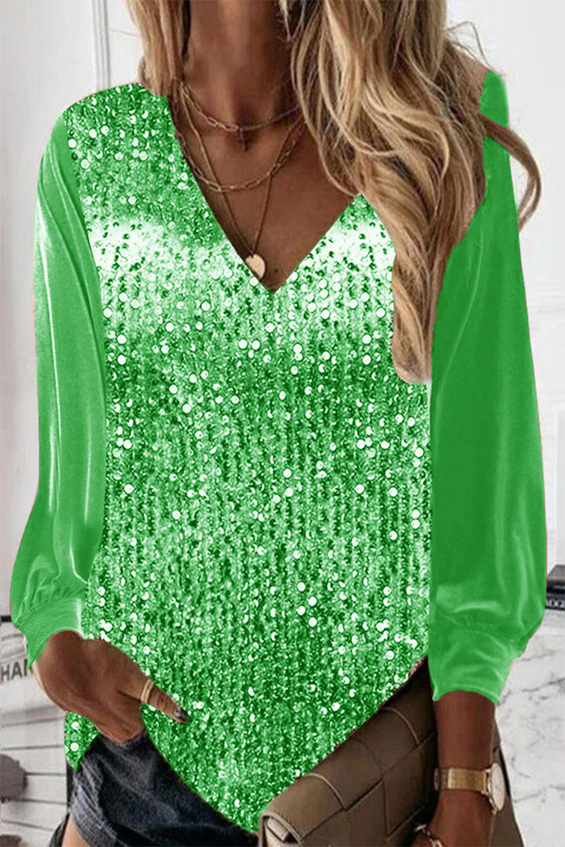 Simple Women's Glitter Blouse – Elodie