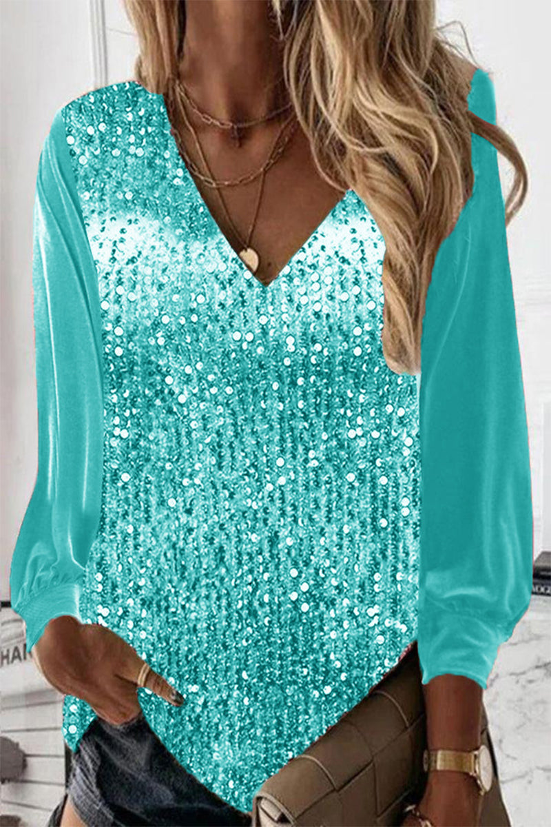 Simple Women's Glitter Blouse – Elodie