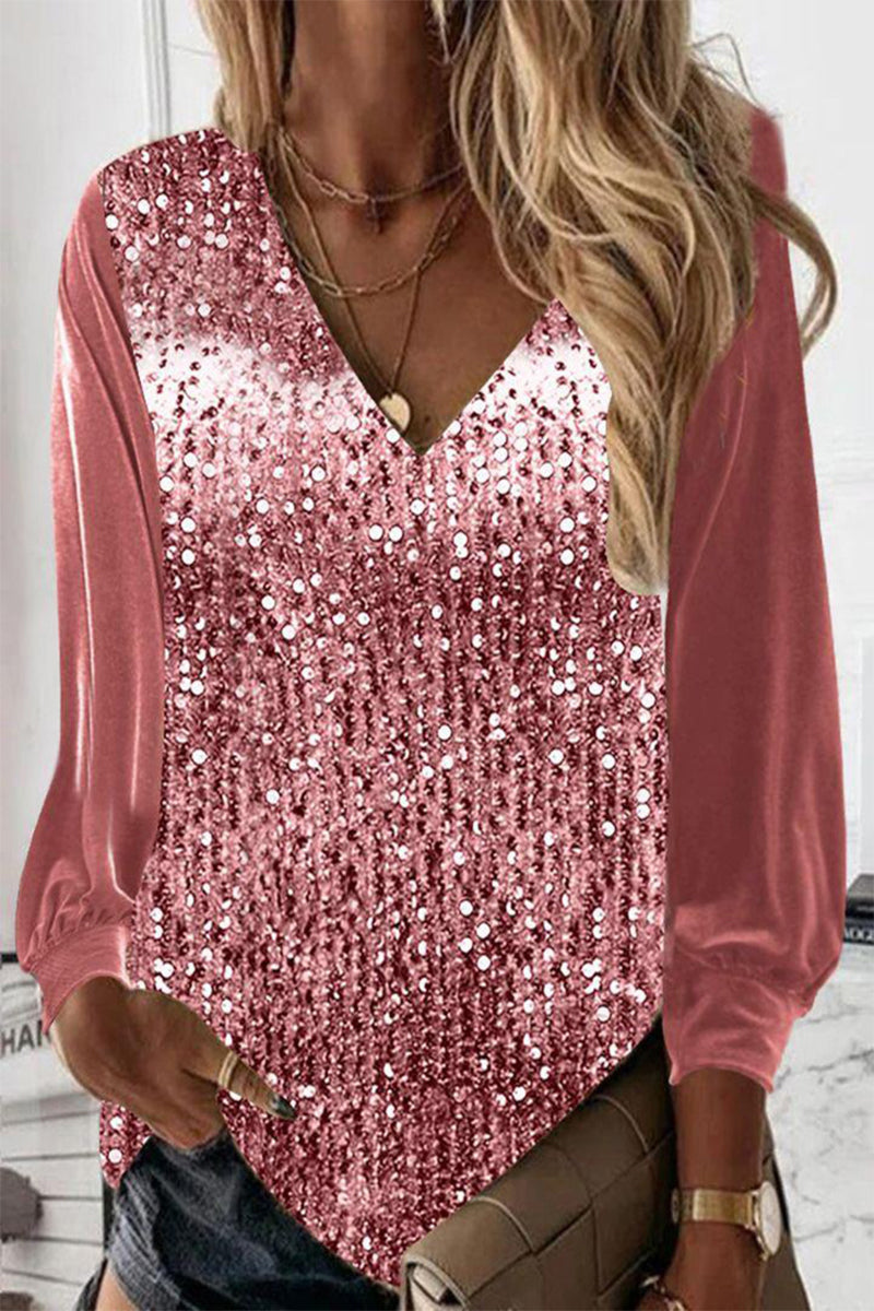 Simple Women's Glitter Blouse – Elodie
