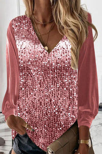 Simple Women's Glitter Blouse – Elodie