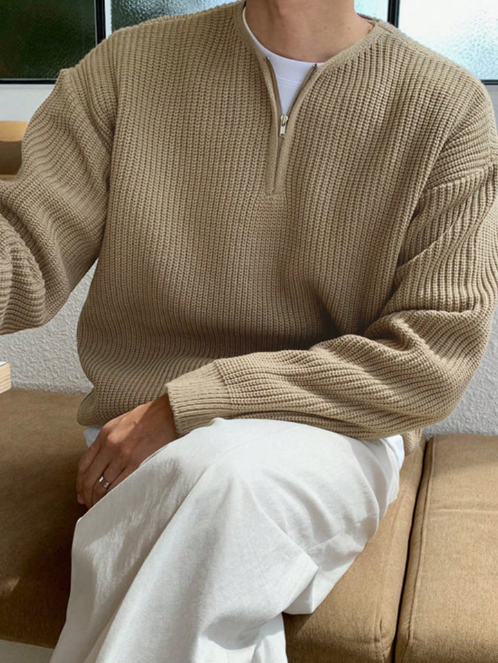 Oversize Zip-Up Men's Sweater – Havron