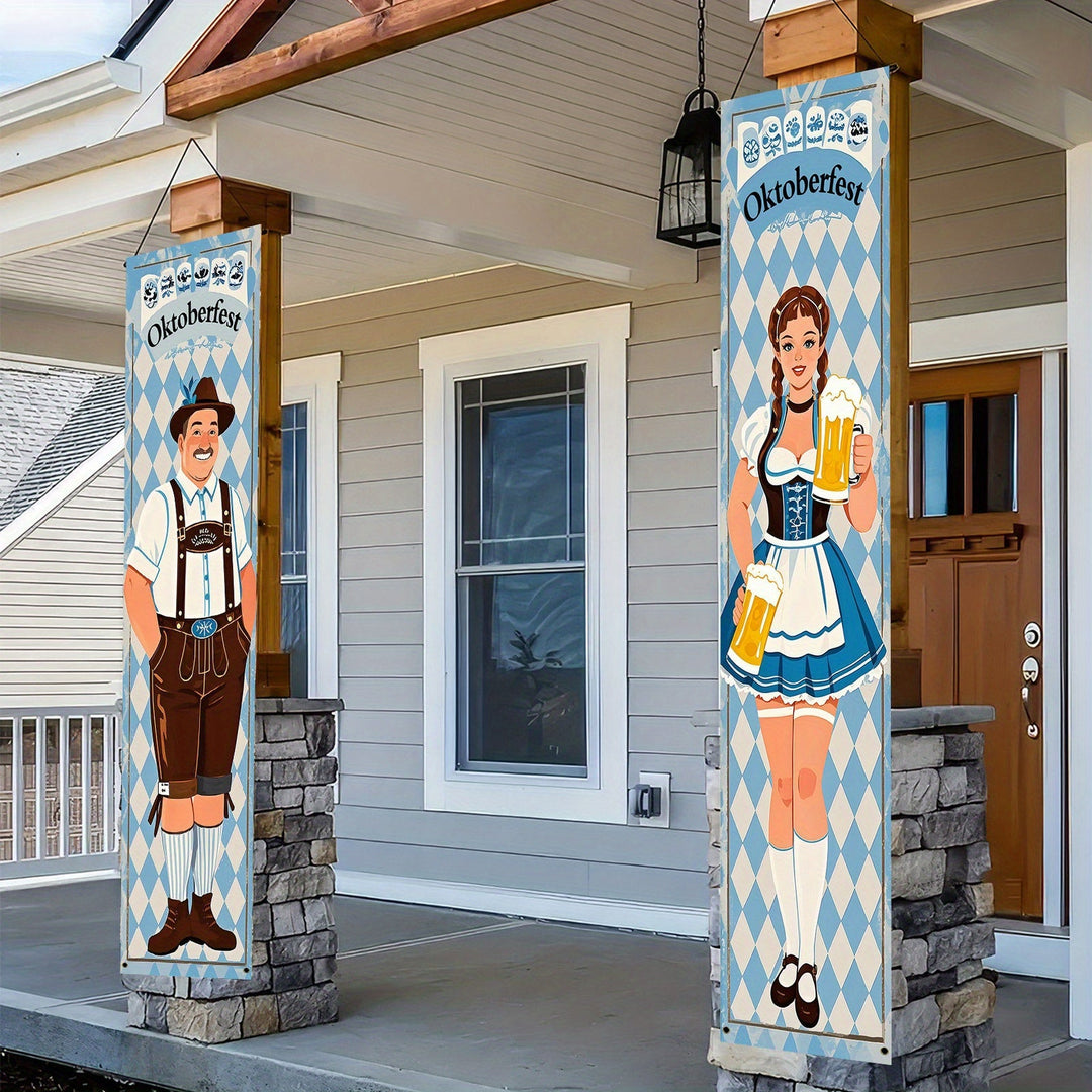 Oktoberfest Banner Sæt Polyester – WiesnWillkommen Oktoberfest 2025