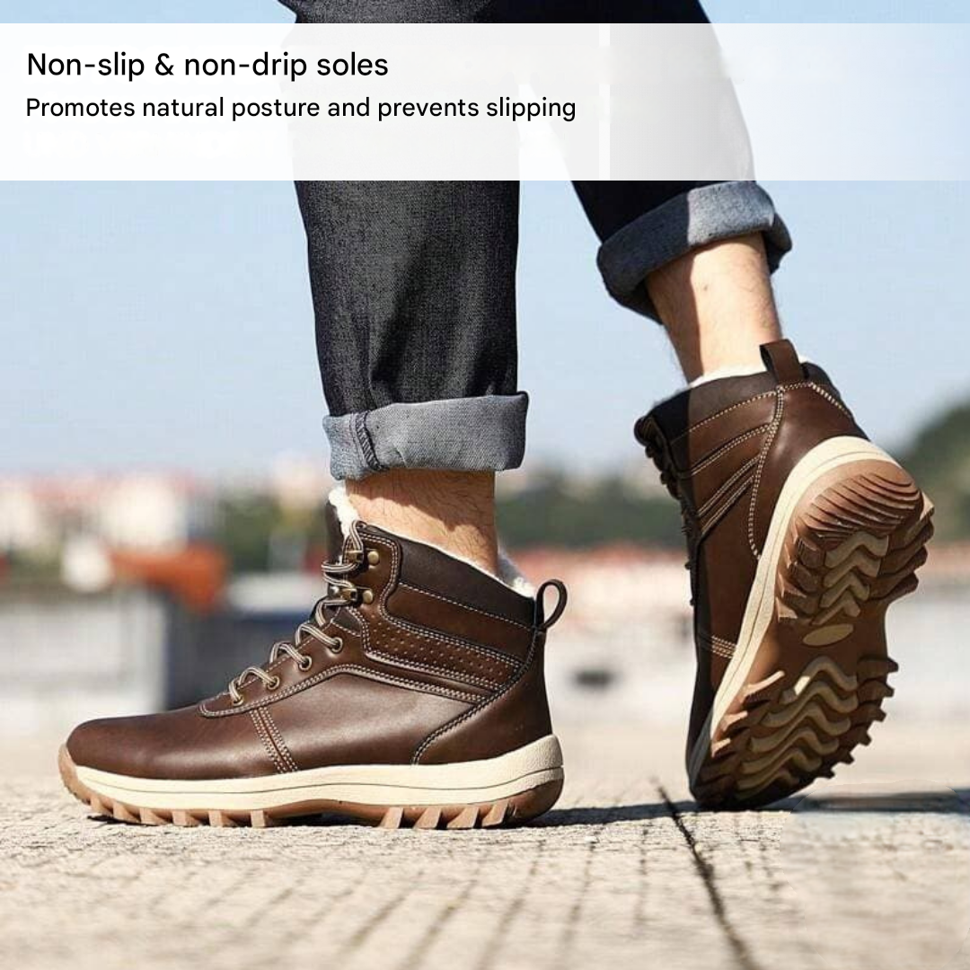 Autumn-Winter Boots with Cold Protection and Autumn Leaf Design – Leonardo