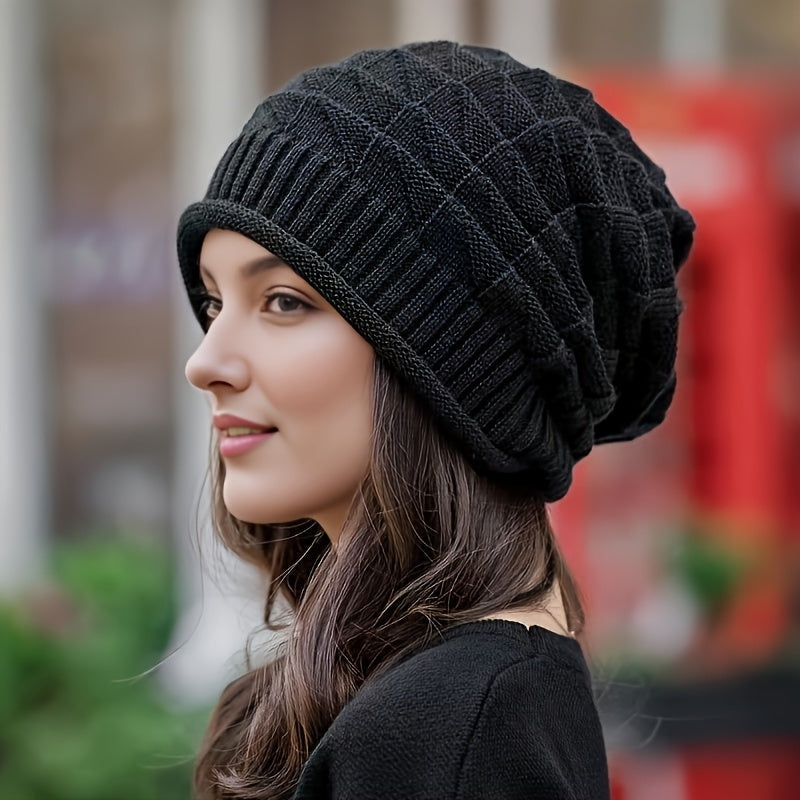 Women's knitted beanie light & elastic for spring and autumn – Alina