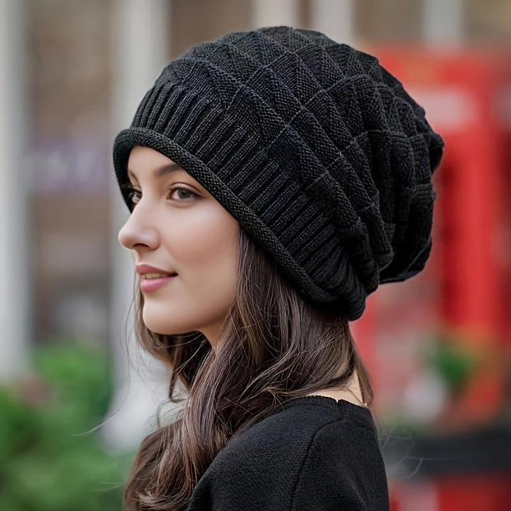 Women's knitted beanie light & elastic for spring and autumn – Alina