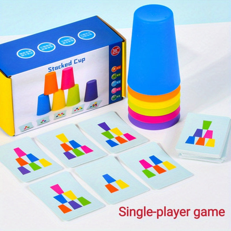 Juego de rompecabezas de vasos apilables educativos - StackSmart