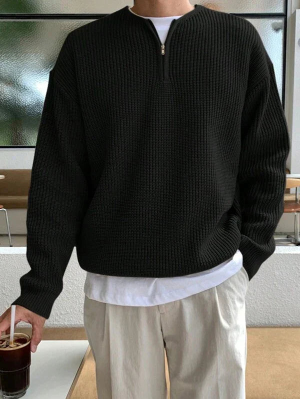 Oversize Zip-Up Men's Sweater – Havron