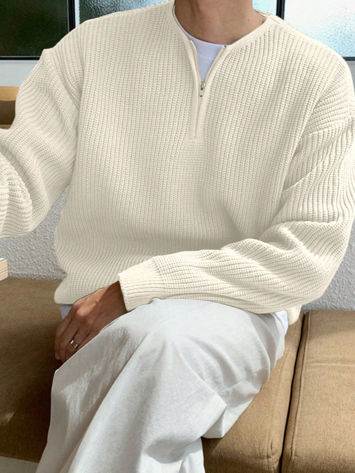 Oversize Zip-Up Men's Sweater – Havron