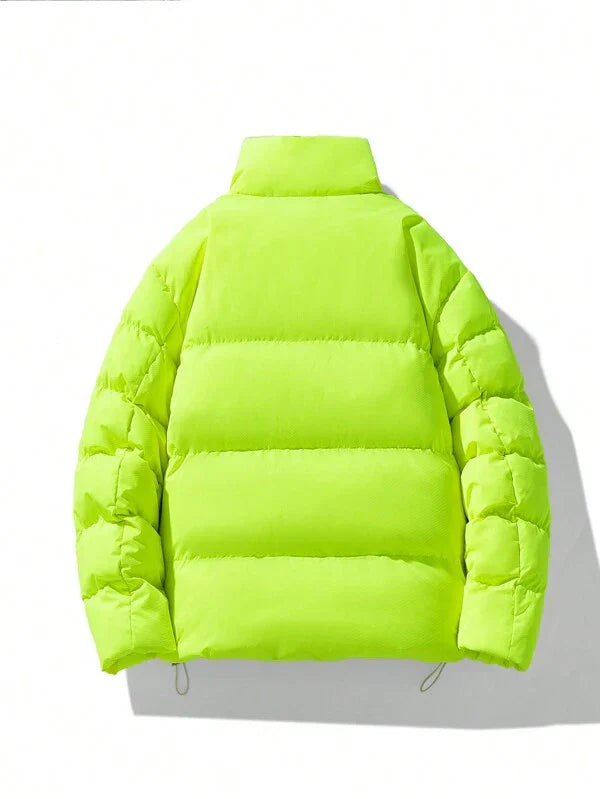 Oversize fluorescerende herre-vinterjakke – Vigoro