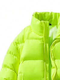 Oversize fluorescerende herre-vinterjakke – Vigoro