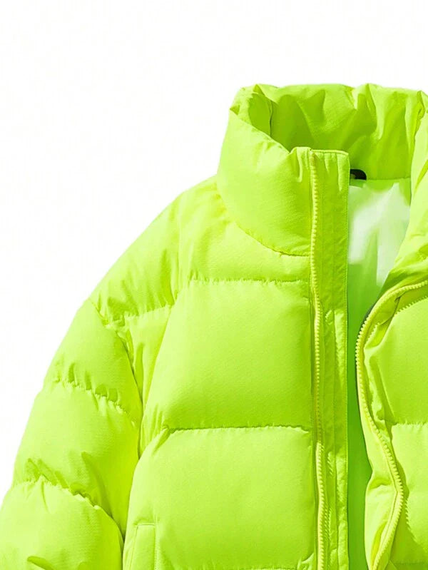 Oversize fluorescerende herre-vinterjakke – Vigoro