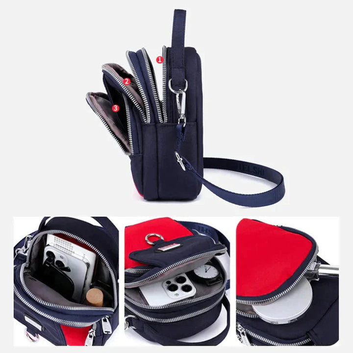 Bolso clásico de mujer con mucho espacio de almacenamiento - Celeste