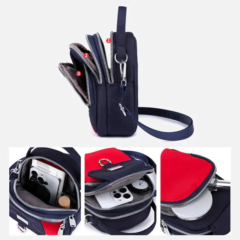 Bolso clásico de mujer con mucho espacio de almacenamiento - Celeste