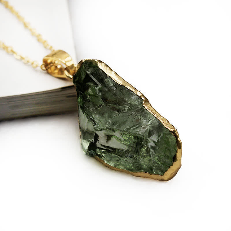 Fine Natural Moldavite Necklace – Lyra