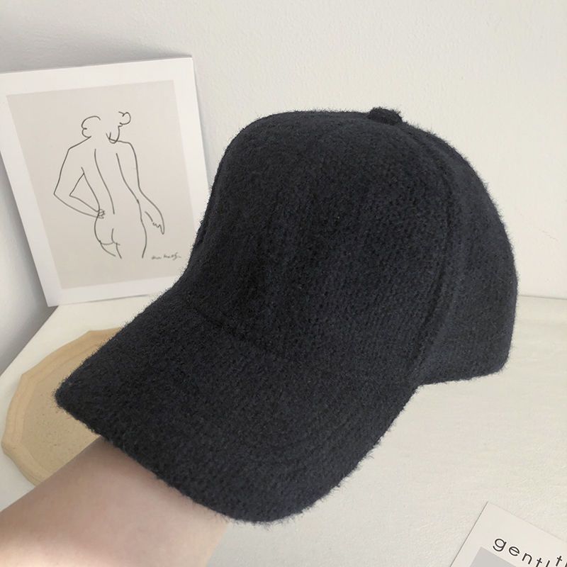 Varm dame baseballcaps med imitasjonspels for høst og vinter – Lorena