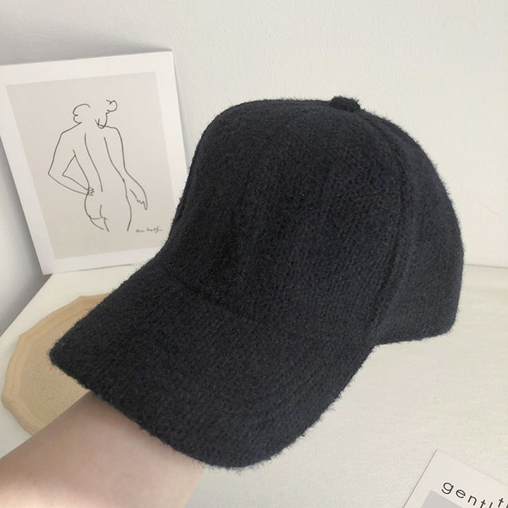 Varm dame baseballcaps med imitasjonspels for høst og vinter – Lorena