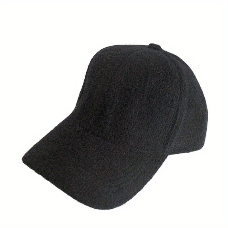 Varm dame baseballcaps med imitasjonspels for høst og vinter – Lorena