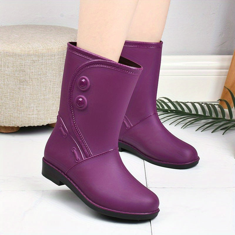 Women's waterproof rain boots & comfortable with anti-slip sole – Elora