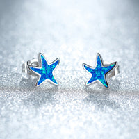Blue Opal Starfish Earrings - Marina