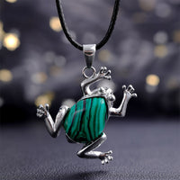 Natural Crystal Frog Meditation Necklace – Gaia