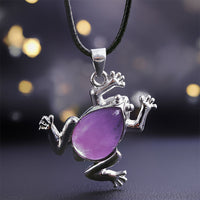 Natural Crystal Frog Meditation Necklace – Gaia