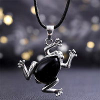 Natural Crystal Frog Meditation Necklace – Gaia