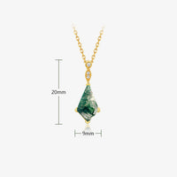 Conjunto de joyería de moosachat y circonio blanco – Lana