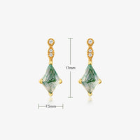 Conjunto de joyería de moosachat y circonio blanco – Lana