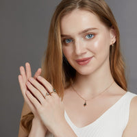 Conjunto de joyería de moosachat y circonio blanco – Lana
