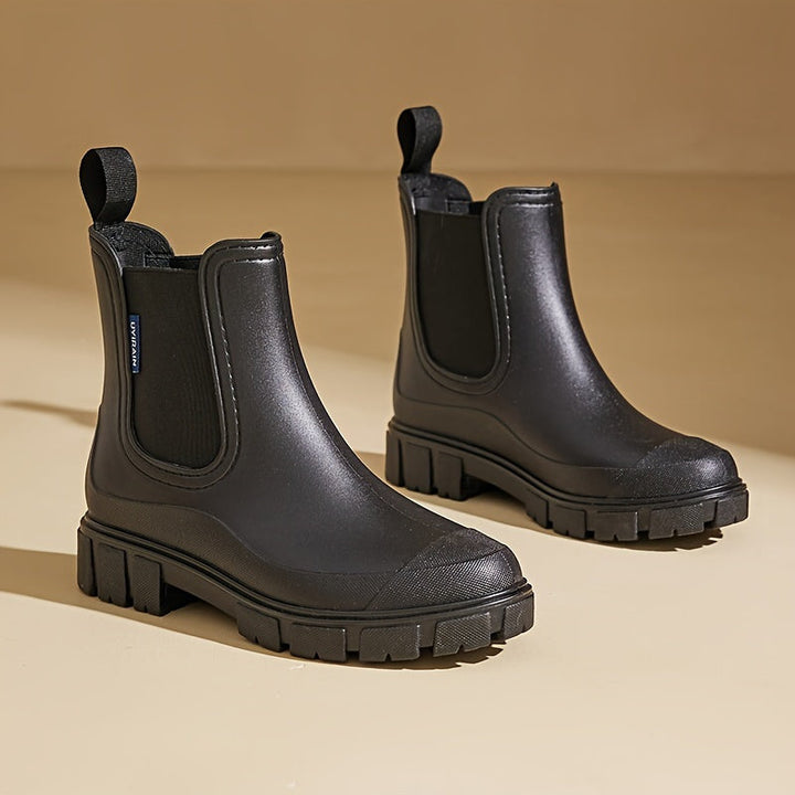 Botas de lluvia para mujer, media caña, impermeables con suela antideslizante – Selora