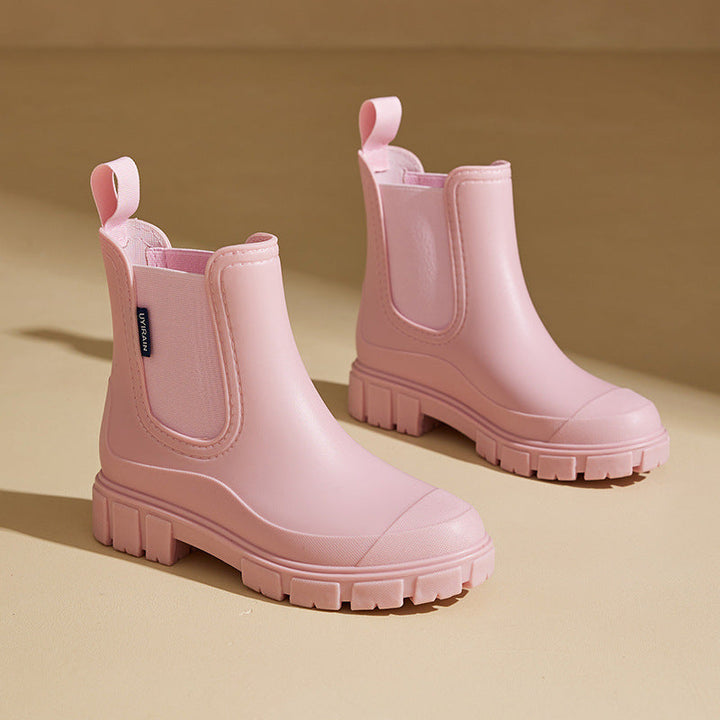 Botas de lluvia para mujer, media caña, impermeables con suela antideslizante – Selora