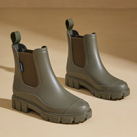 Botas de lluvia para mujer, media caña, impermeables con suela antideslizante – Selora