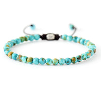 Pulsera trenzada ajustable de cuentas de piedra natural – Aisha