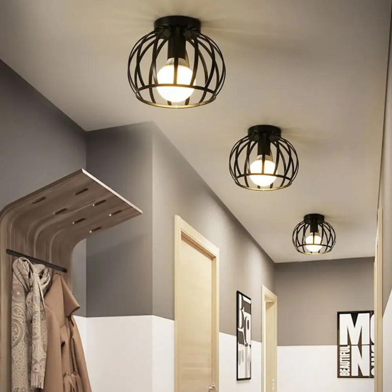Trendy industriel loftlampe med åbent design - ForgeLight