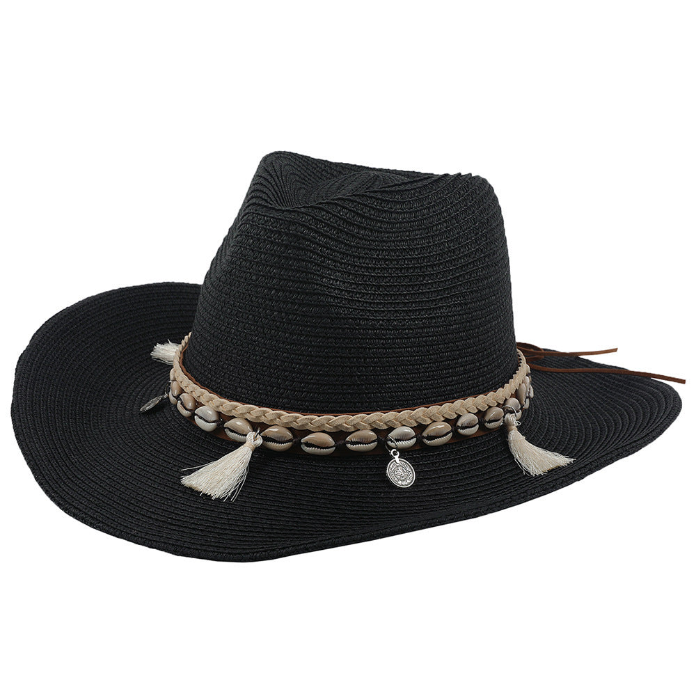 Light summer hat with shells and tassels – Jasmine